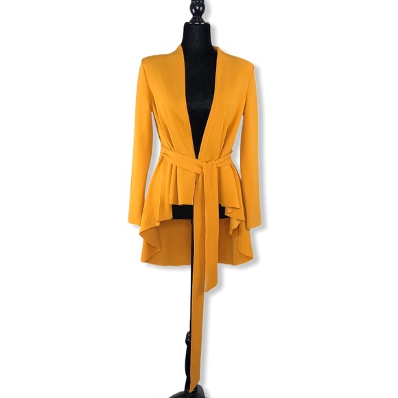 mustard wrap coat